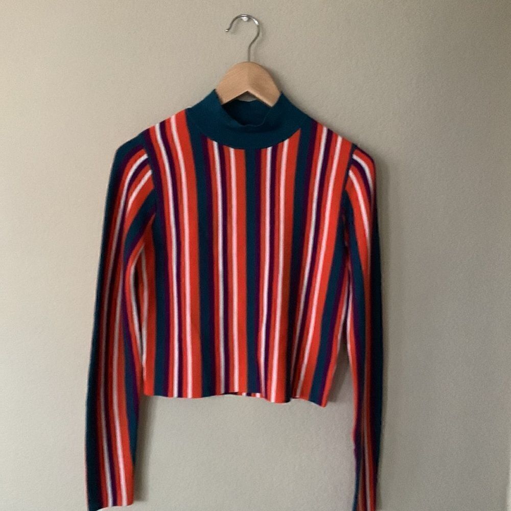 Victor Glemaud x Target Striped Mock Turtleneck Pullover Sweater - Picture 5 of 10